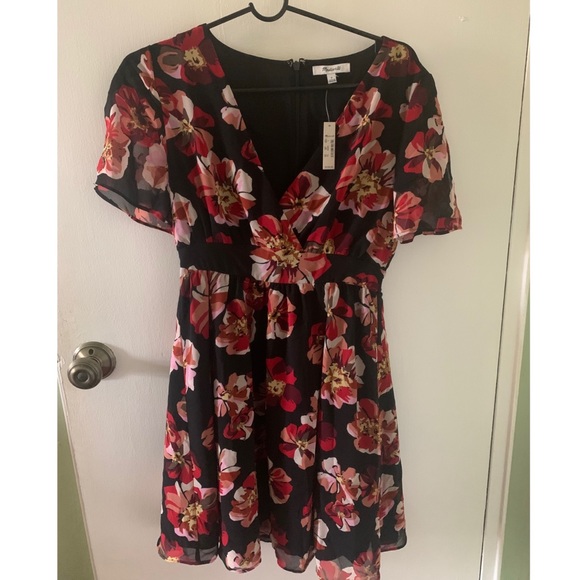 Madewell Tulip-Sleeve Mini Dress in French Rose - Picture 5 of 8